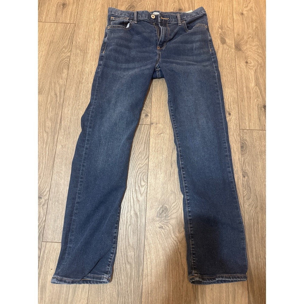 Old Navy Straight Built-In Tough‎ Flex Dark Wash Denim Jeans Size 16 Women